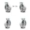 Service Caster 8 Inch Semi Steel Caster Set with Roller Bearings 2 Swivel Lock 2 Rigid SCC SCC-30CS820-SSR-BSL-2-R-2 - alternate 1